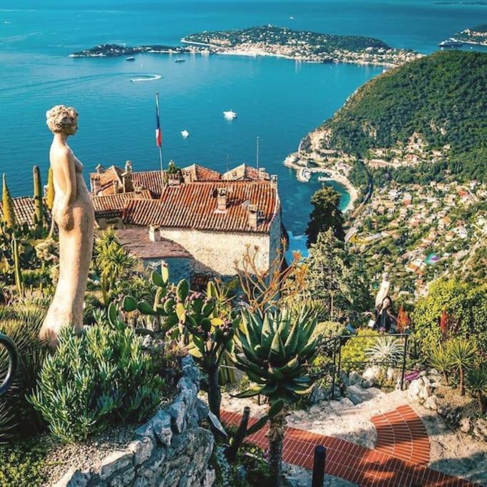 Studio Tout Confort Avec Parking Et Terrasse A Eze Village Kültér fotó